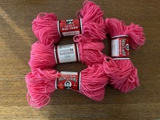 4 Skeins Aunt Lydia's HEAVY RUG YARN 100 Polyester Cerise/Pink