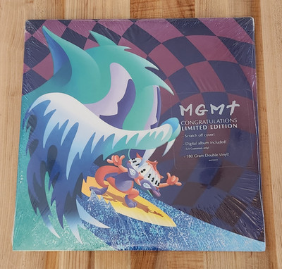 MGMT - Congratulations Vinyl Sealed 2LP Limited Edition Scratch Off Cover 2010