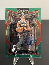 2024-25 Panini Select - Concourse Zaccharie Risacher #86 Green Stars Prizm (RC)
