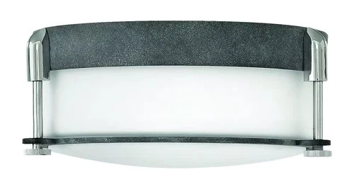 Aged Zinc LED Flush Mount from the Colbin Collection - Picture 1 of 2