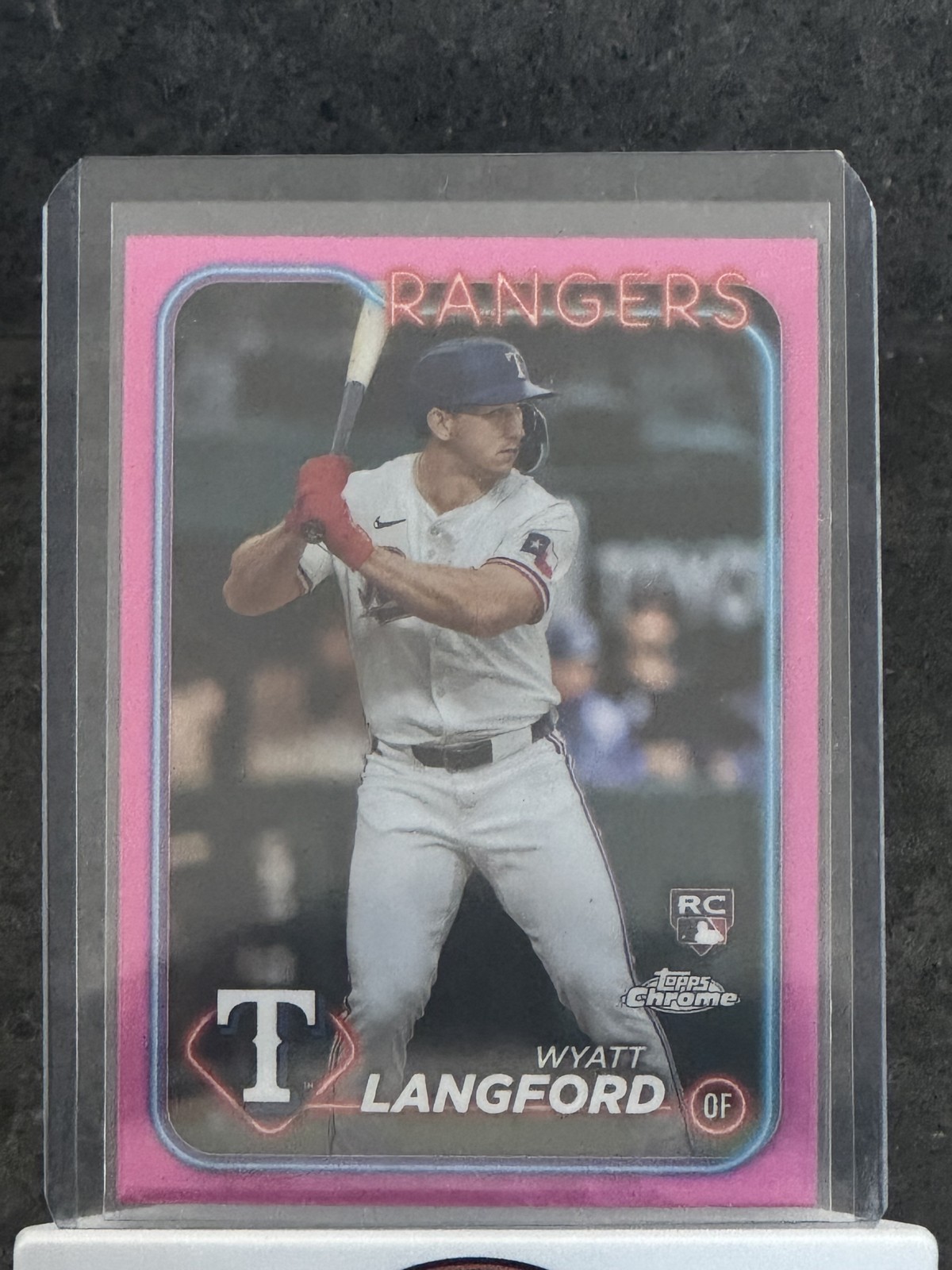 2024 Topps Chrome - Wyatt Langford #122 Pink Refractor (RC)