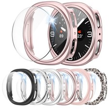 6 6Pack Screen Protector Case for Samsung Galaxy Watch 8 40mm, Bubble Free A...