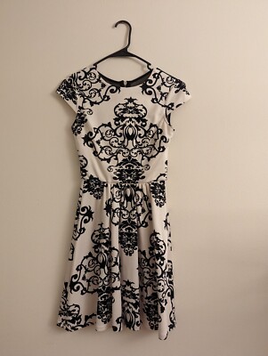 off white black dress Marcia Mini Dress Black / White