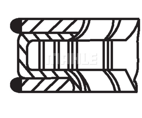 Piston Ring Kit MAHLE ORIGINAL 012 20 N0 Cyl.Bore: 86,0mm - View #3