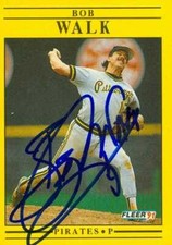 Bob Walk autographed Baseball Card (Pittsburgh Pirates) 1991 Fleer #54
