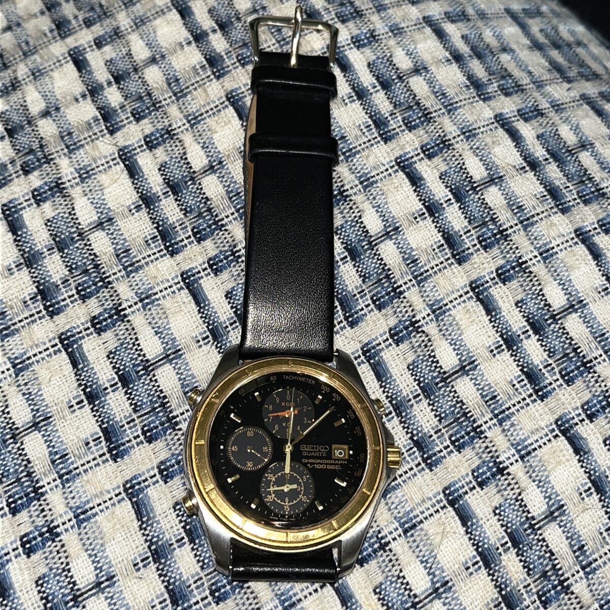 Vintage Seiko Panda 7T52-7A09 1/100 Chronograph Men's Watch Vintage Seiko Panda 7T52-7A09 1/100 Chronograph Men's Watch