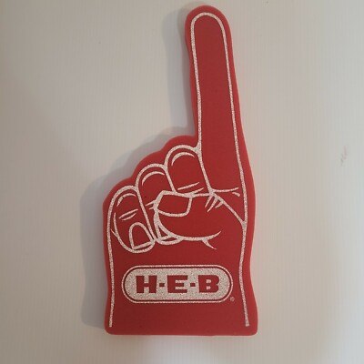 HEB Texas Grocery Store fan finger # 1 16'' red handware 