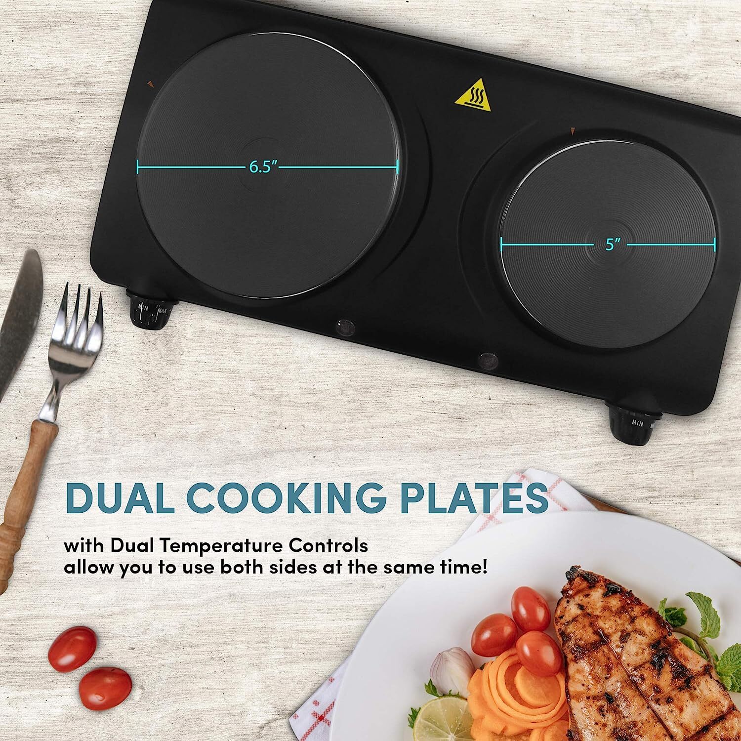 Portable Small Electric Stove Top 2 Burners Range Double Hot Plate Countertop eBay