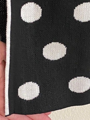 1X/2X/3X Nuevo Cárdigan Largo Negro Blanco Lunares Suéter Abrigo Plumero Tejido - Imagen 4 de 13