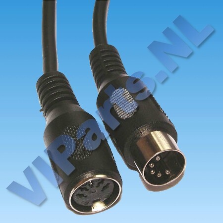 DIN / MIDI Extension Cable 5 Meter BLACK ~VIParts.NL~ - Picture 1 of 1