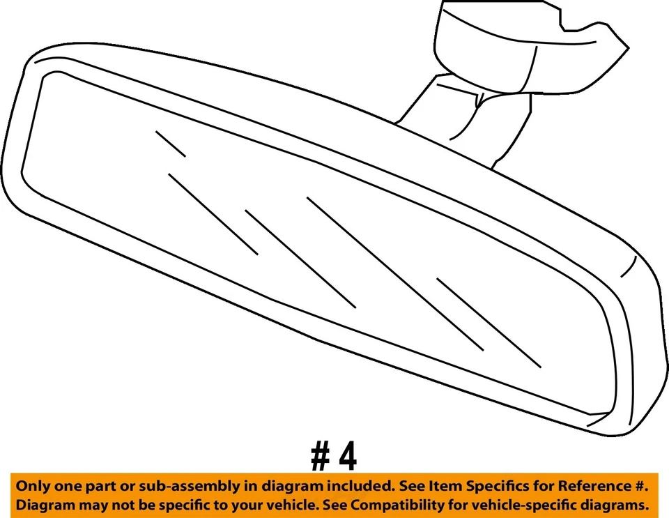 Used Front Center Interior Rear View Mirror fits: 2010 Acura Rdx automatic dimmi - Imagem 4 de 4