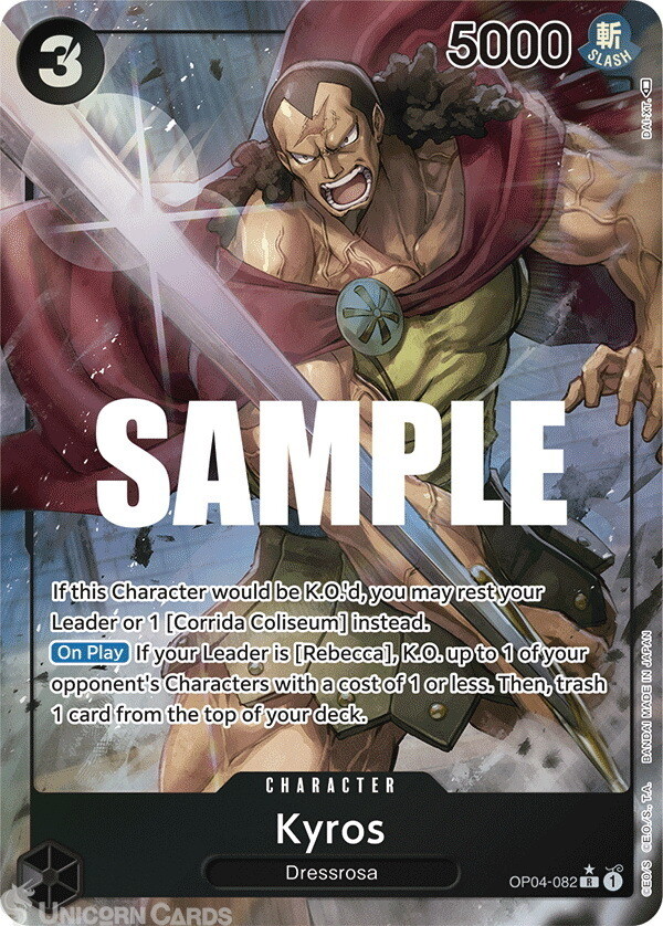 OP04-082 Kyros :: Rare Alternative Art One Piece TCG Card