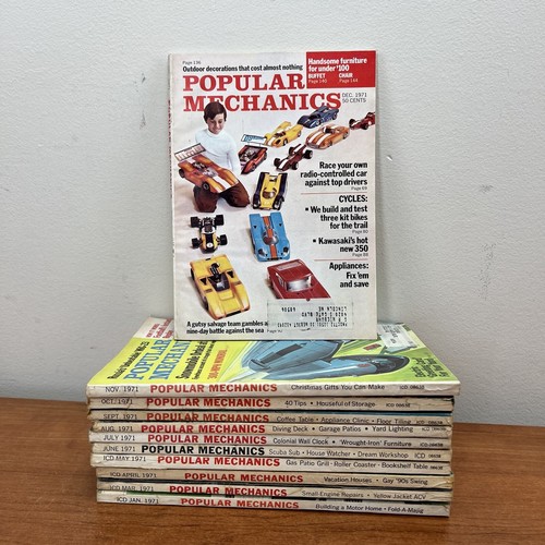 Vintage 1971 Popular Mechanics Magazine Lot 11 Issues Jan, Mar-Dec - Missing Feb - Picture 7 of 7