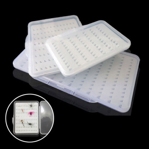 Durable Plastic Waterproof Fly Fishing Boxes Lure Case 77/104/168 Holes 1PC - Picture 1 of 15