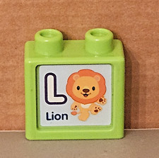 VTECH Ultimate Alphabet Train Replacement Green L/P Double Sided Picture Block