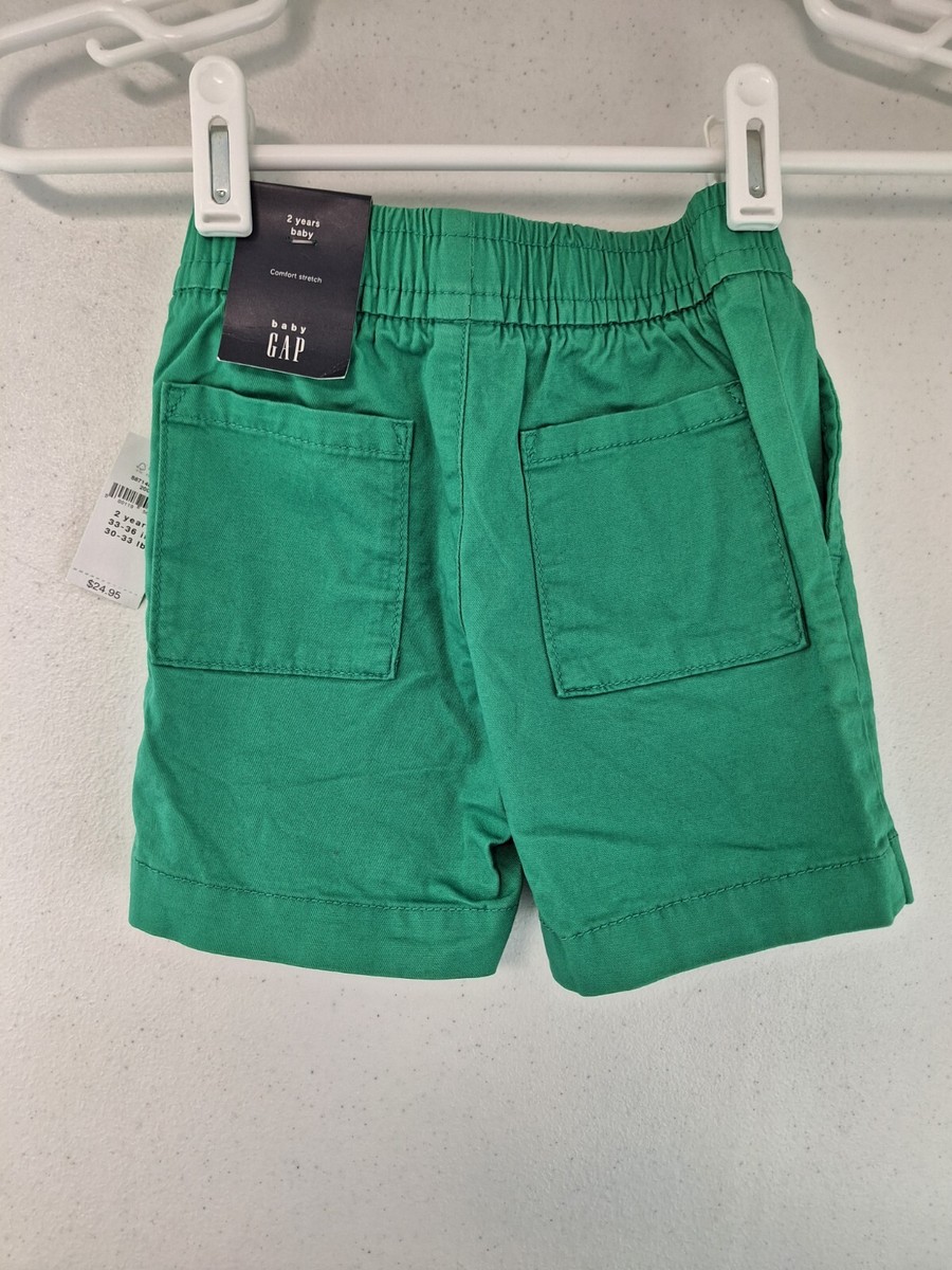 Baby Gap years Simple Green Easy Pull On Shorts NWT 887148