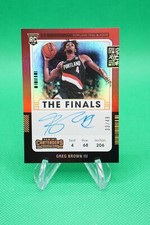 2021-22 Contenders Rookie Variation Finals Ticket /49 #136 Greg Brown Auto BG6