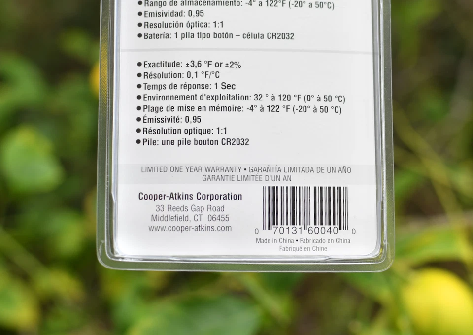 Cooper Atkins 迷你红外非接触式温度计 470-0-8 数字颈挂绳 — 第 3/4 张图片