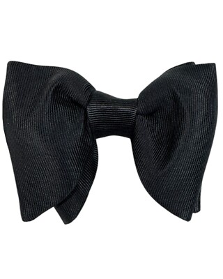 100% New Tom Ford Large Silk Black Bow Tie Solid Grosgrain Pre-tied  250390