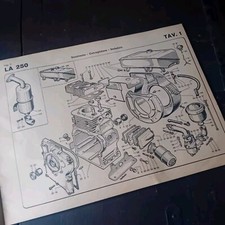 Lombardini Motors Motoren Engine Spare Parts List La 250 Lap 250 Lal 250 1969