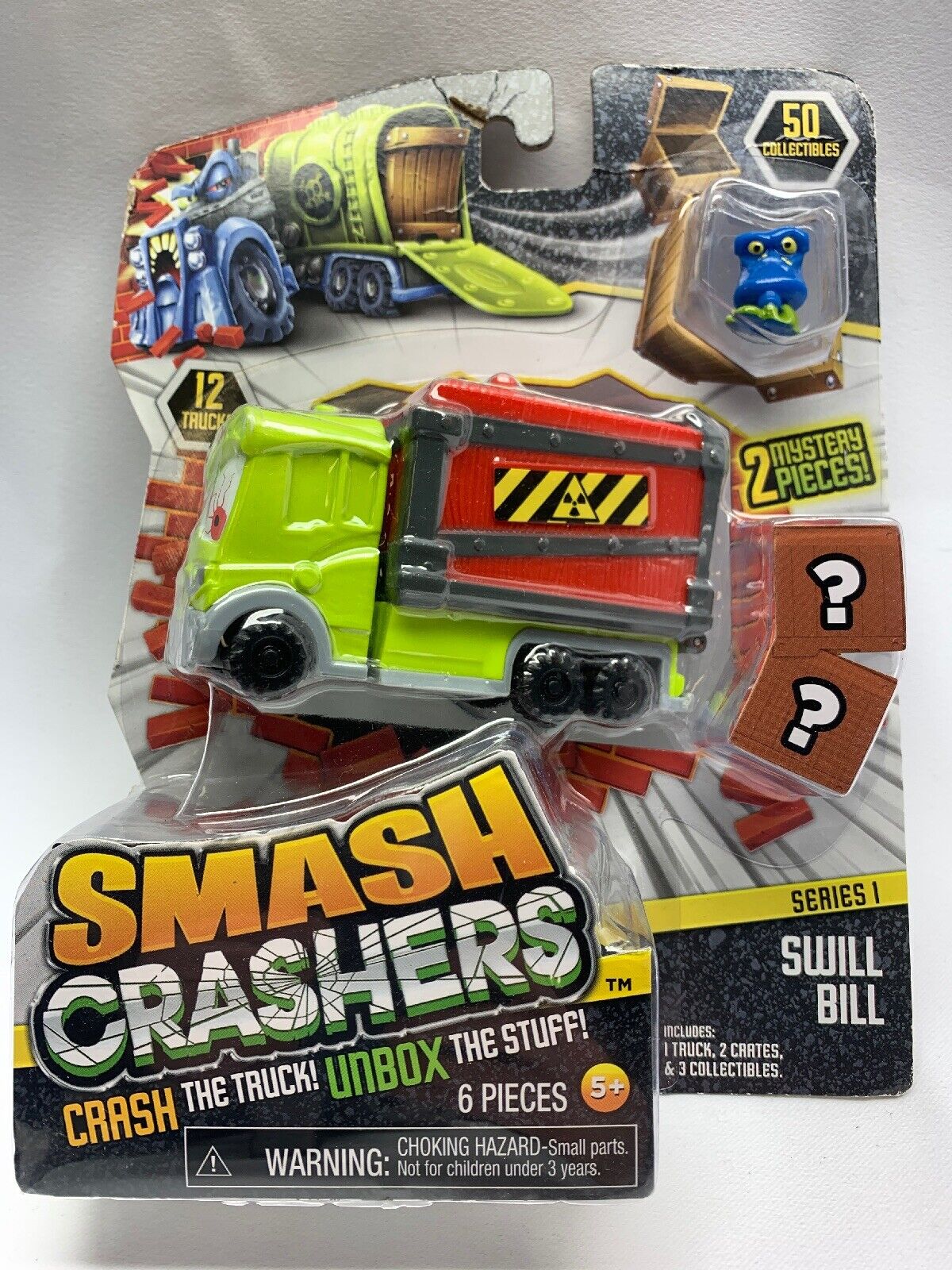 Smash Crashers Swill Bill Crash and UNbox The Stuff Truck+2 Crate+3  Collectibles