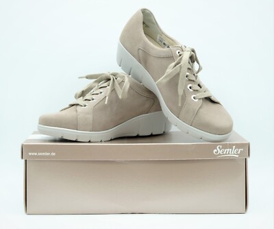 Semler Judith Damen Schuhe Schnürschuhe 39 Beige Hell Braun Leder Weite  H