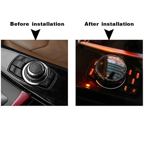 For BMW F20 F30 F10 Black Car IDrive Big Multi Media Knob Cover Trim Control NEW - Picture 5 of 9