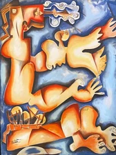 Alexandra Nechita Nesting Our Peace  Limited Edition Hand Signed Numbered 22/45