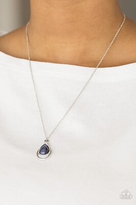 Paparazzi Just Drop It Blue Necklace with FREE EARRINGS