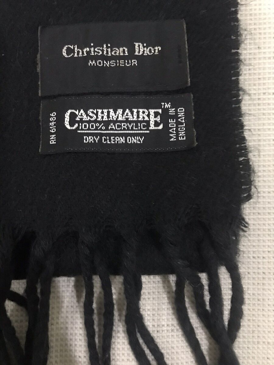 Christian Dior カシミヤ スカーフ カレ 中古・古着通販】Dior (ディオール) オブリークカシミヤマフラー