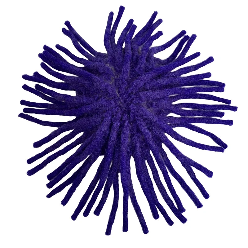 Unidad de encaje completo rastas de color azul para hombre negro Foto 3 de 4