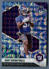 2021 Panini Mosaic GARY BRIGHTWELL RC REACTIVE BLUE PRIZM #377 New York Giants