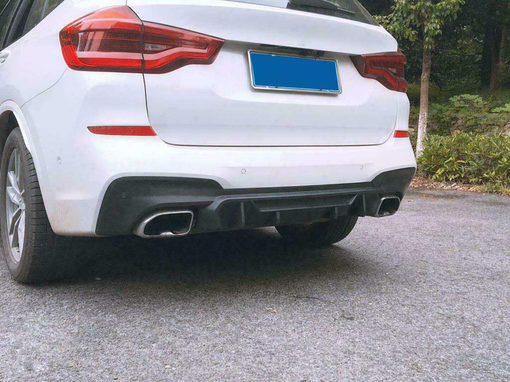 For BMW G01 X3 M40i M-Sport 2018-2021 Gloss Black Rear Diffuser Bumper ...
