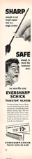 Eversharp Schick Razor Blades Print Ad Vintage Advertisement Shaving Ad 1955