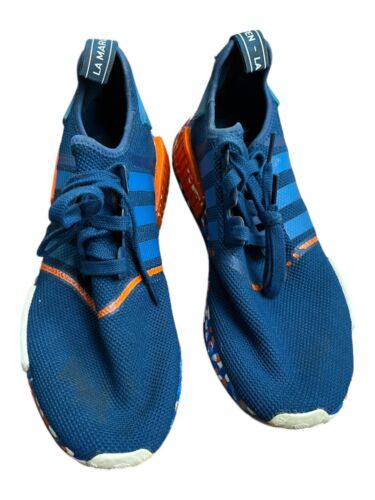 Adidas NMD R1 Men Size 10.5 Blue Low Top Lace Up Athletic Sneakers Shoes OOAK - Picture 6 of 15