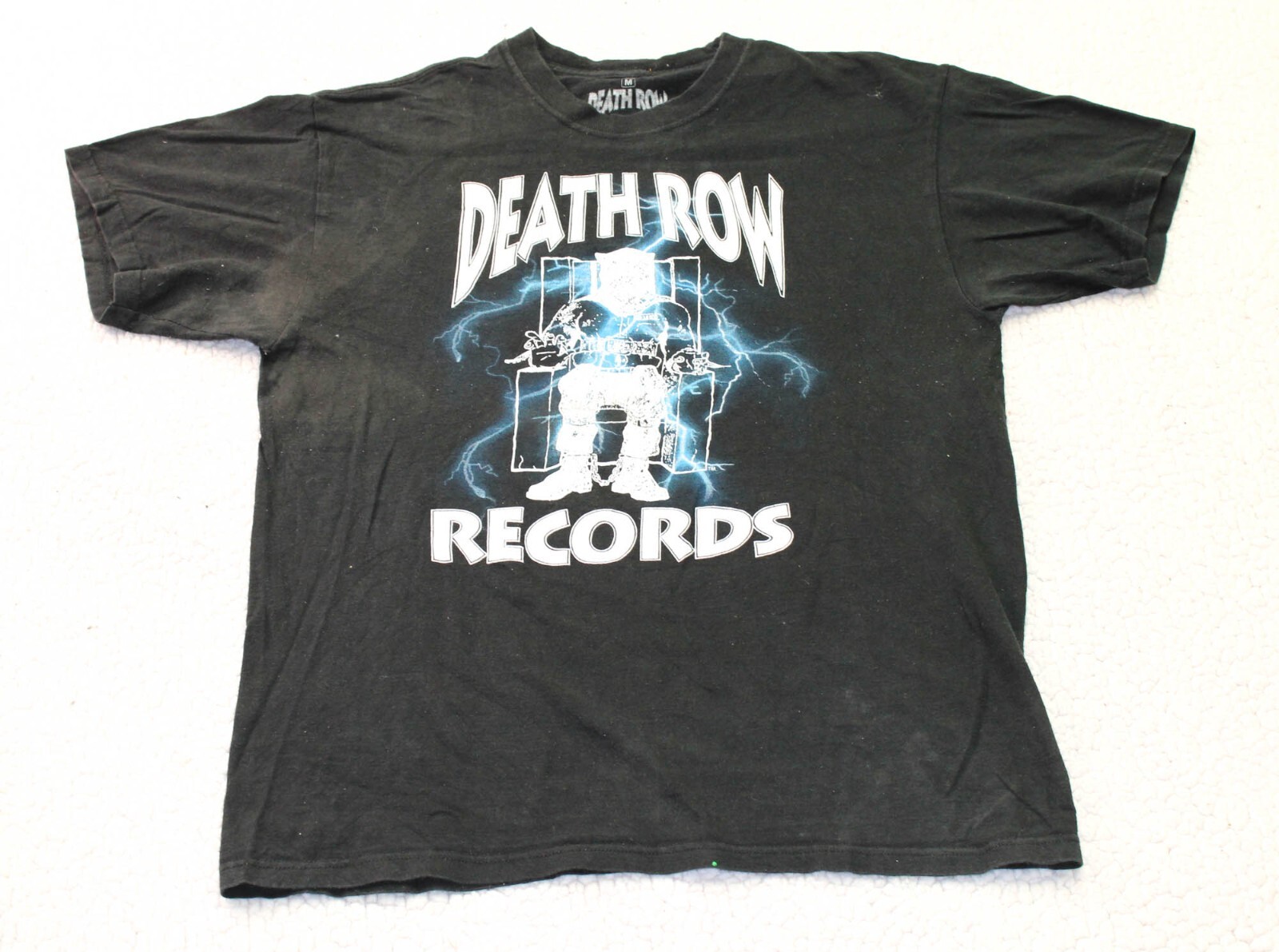 FILA Maglietta Sedia Elettrica Death Row Records Adulto MEDIA Nero Death Row