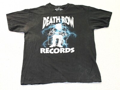 Death Row Records Electric Chair T-Shirt Adult MEDIUM Black Death