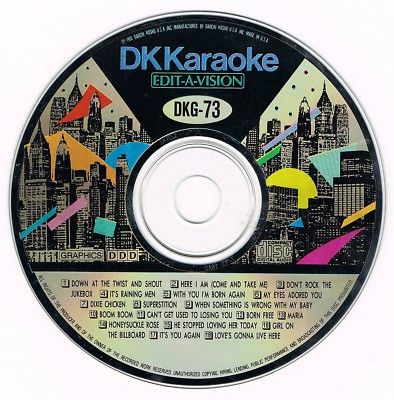 DK KARAOKE DKG-73 - ORIGINAL EDIT-A-VISION CD+G - OUT OF PRINT!!!