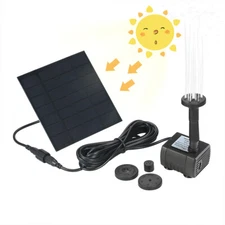 Solar Power Fountain Submersible Floating Water Pump Pond Garden Bird Bath T1Z4