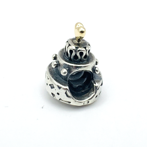 Pandora Plata de Ley .925 y Cinta Naranja Cuentas de Cristal de Murano Dije - Imagen 2 de 7