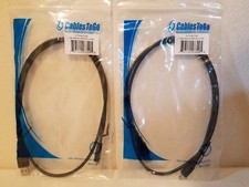 Lot of 2 C2G Cables to Go 27329 USB 2.0 A to Mini-B 1m Digital Camera Transfer