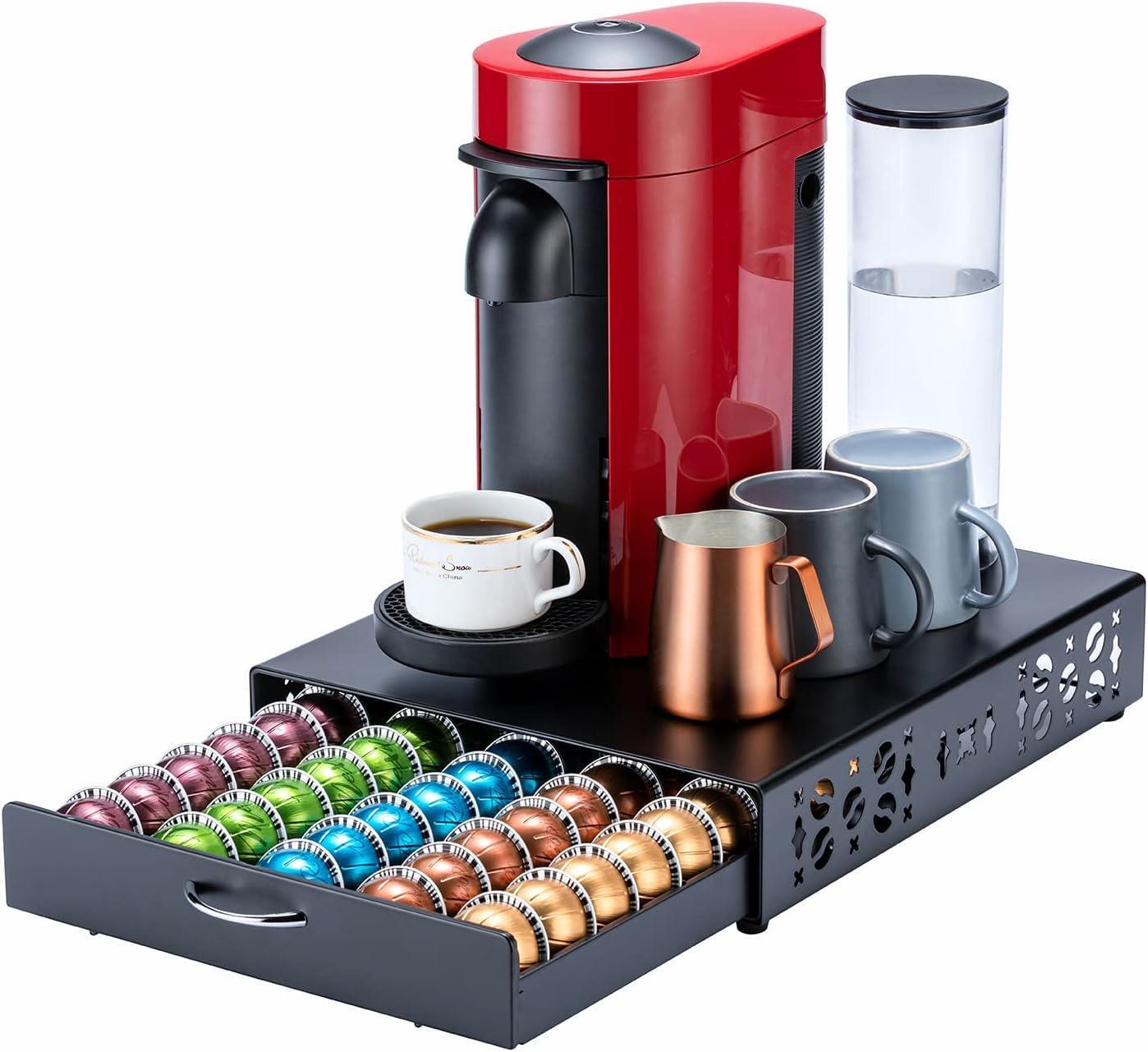 Nespresso Vertuo Pod Holder Coffee Storage Organizer Bar Fits 50 Pods