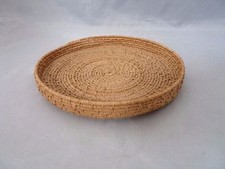Native American Weave Small Basket Dish Tray. Nice Design. Approx 5.75" D