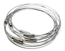 lot de 5 bracelets câblé semi-rigide acier inoxydable avec fermoir à visser