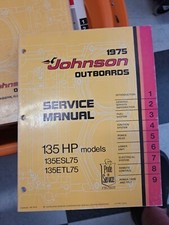 1975 Johnson Outboards 135 HP 135ESL75 135ETL75 Service Shop Manual JM-7514