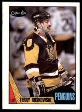 1987-88 O-Pee-Chee Terry Ruskowski . Pittsburgh Penguins #73