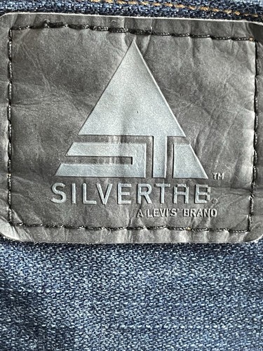 Y2K Herren Levis Silvertab Slouch Jeans Loose Größe 42x30 Denim Baggy Grunge Skater - Bild 3 von 5