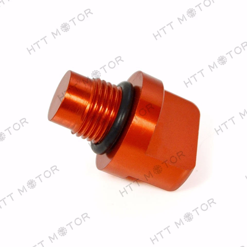Tornillo de tapón de drenaje de aceite de aluminio CNC apto para KTM DUKE 125 200 390 EE. UU. Naranja Foto 4 de 4