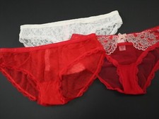 3 NEW Victoria's Secret VTG 2016 Lace Bikini Panties LOT SMALL