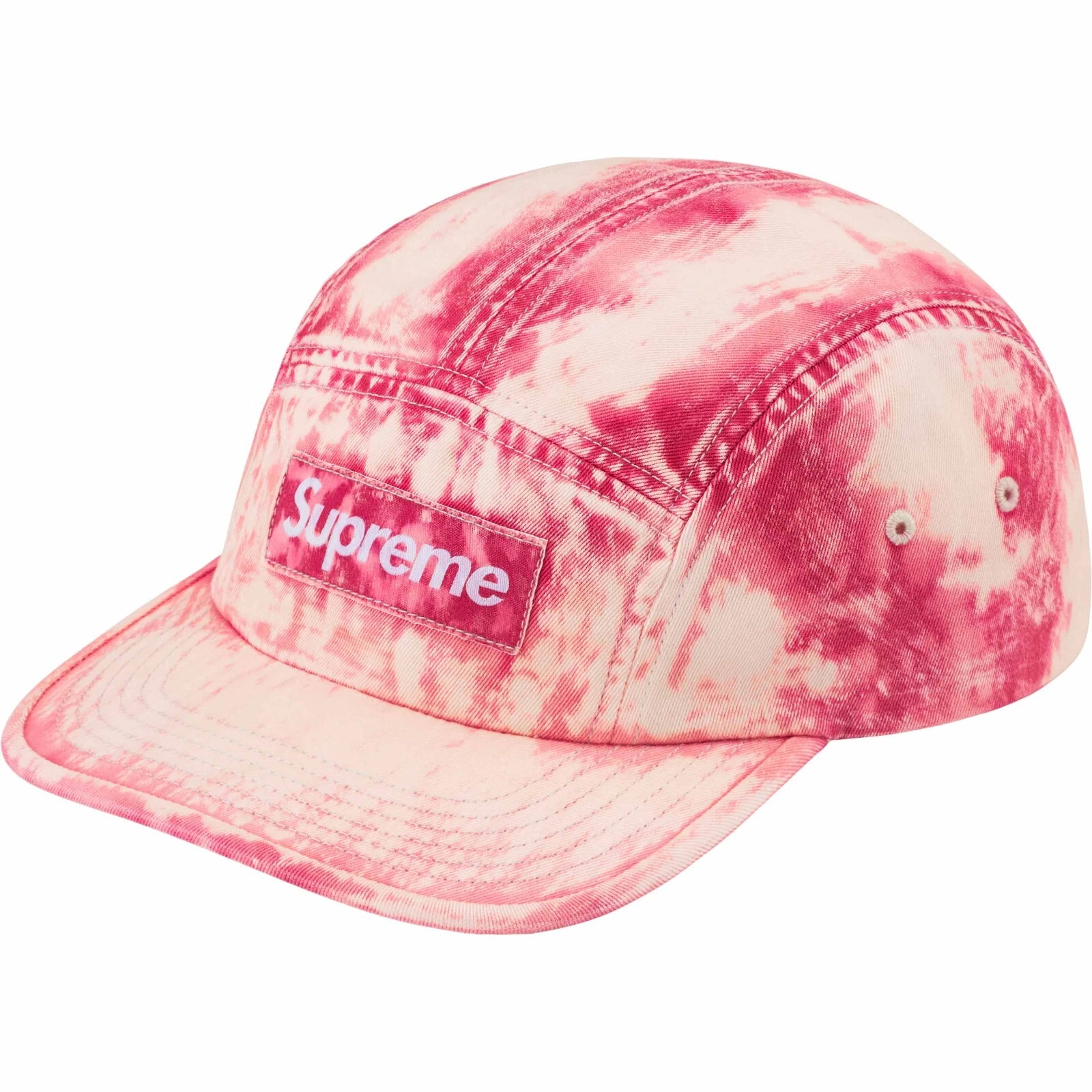 Casquette de camp chino Supreme Bleached   Rouge   SS24 Neuf Authentique